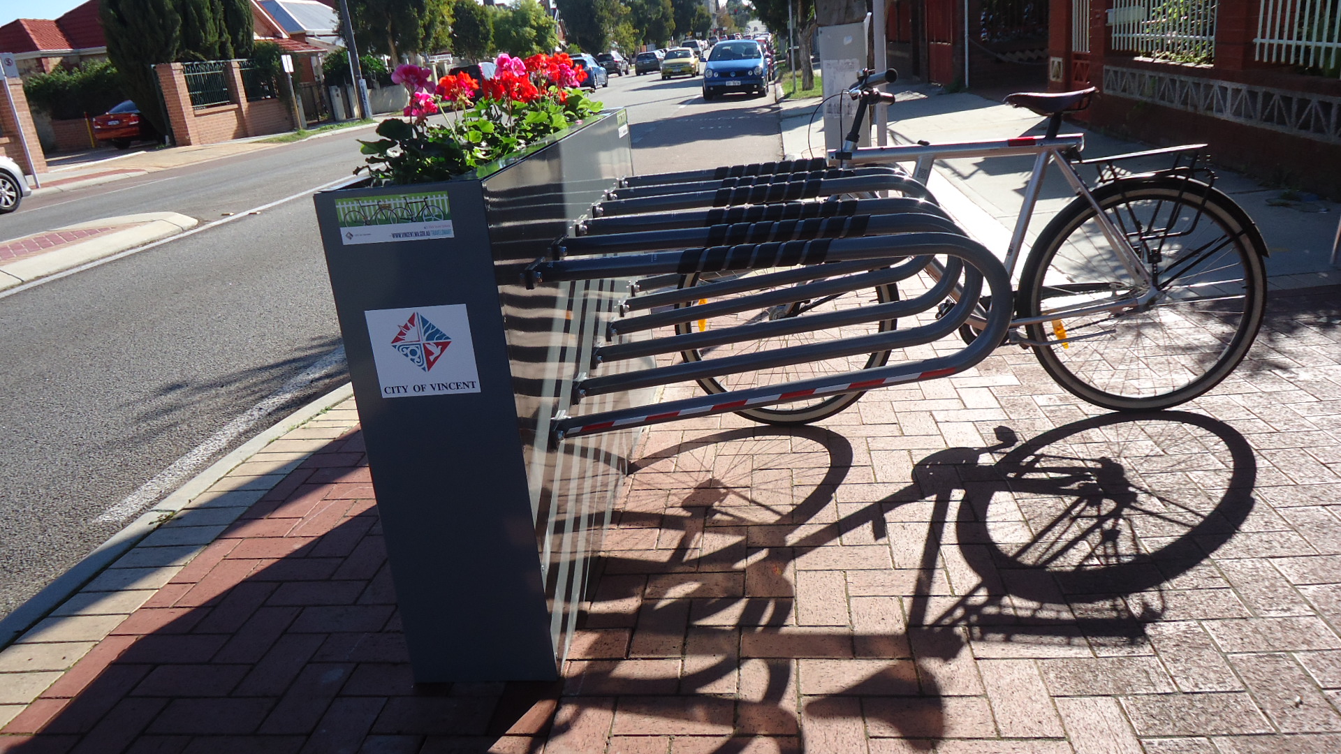 Bike Rack Single Sided Planter Box